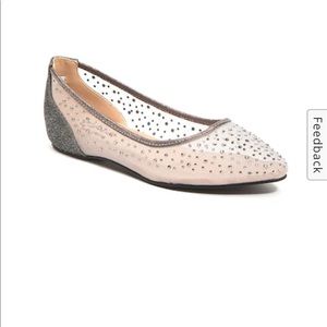 Rhinestone mesh bridal/wedding flats